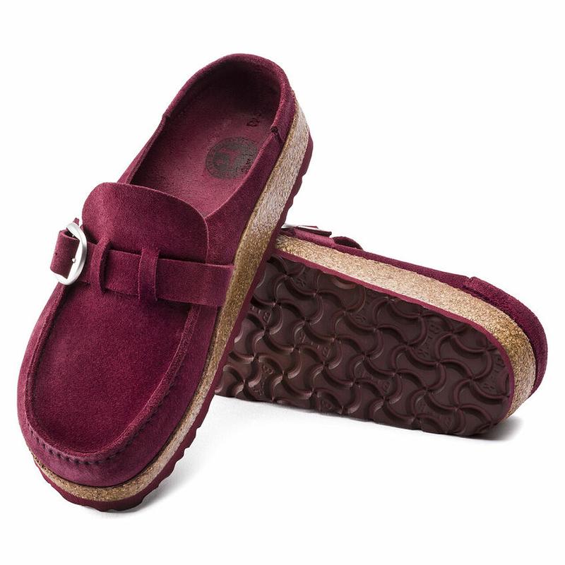 Birkenstock Buckley Ruskind Træsko Dame Bordeaux | DK 290OKI